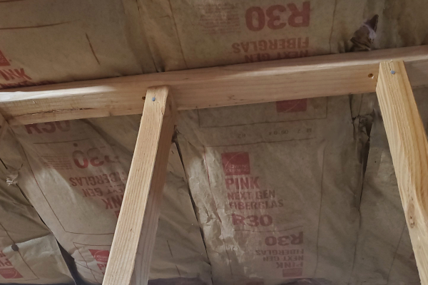 wood and insulation