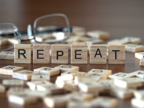 SCRABBLE TILES WORD REPEAT