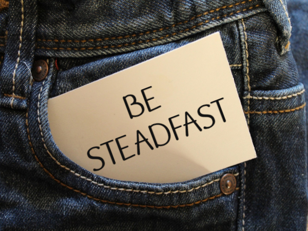 BE STEADFAST NOTE IN POCKET